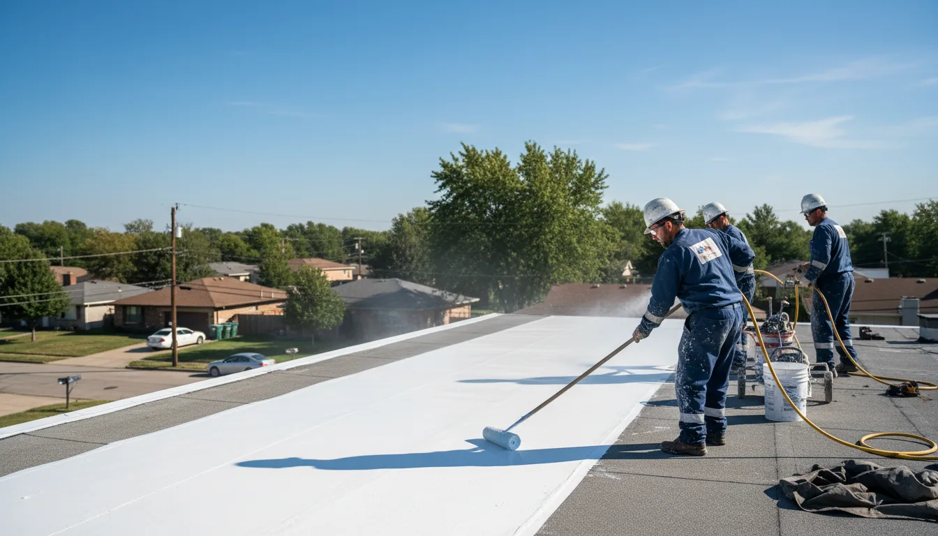 Commercial roof coating in Kansas, IL near me